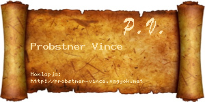 Probstner Vince névjegykártya