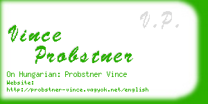 vince probstner business card
